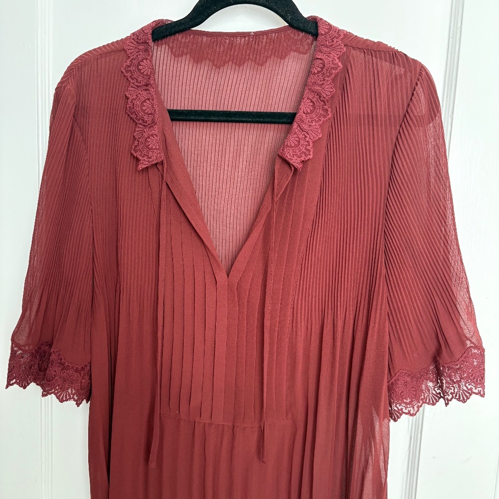 Wilfred Matthieu blouse burgundy